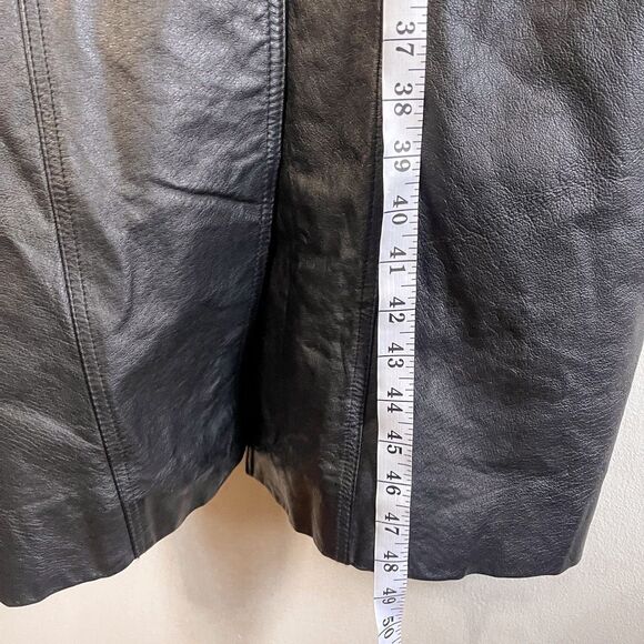 Vintage Comint Leather Trench Coat Size M - Picture 11 of 12